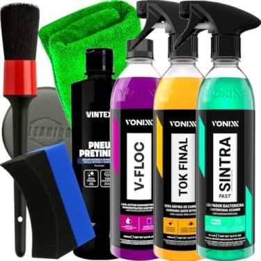 Imagem de Kit Sintra Fast 500ml Vonixx Tok Final 500ml Vonixx V-Floc 500ml Vonixx Pneu Pretinho 500ml Vintex e Acessórios Karbox