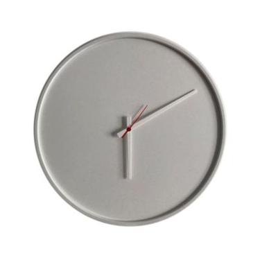 Imagem de  Relogio Round Branco Mostrador Branco 50 cm 
