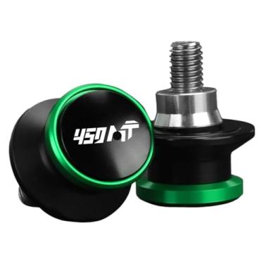 Imagem de Compatível com 450MT 450 MT 2024 2025 2026 acessórios de motocicleta CNC alumínio bobinas deslizantes de braço oscilante 10 mm 450 mt 450 Mt (verde M10)