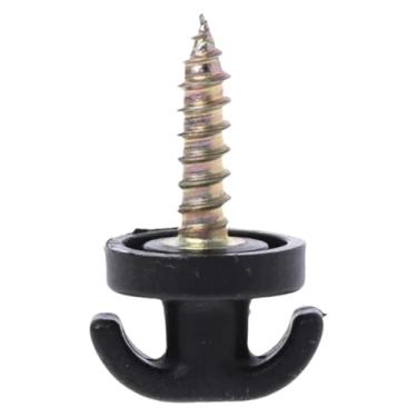 Imagem de BYYINGSUS Gancho de bolso de malha de carro fivela de malha interior de carro parafuso de fixação de parafuso de armazenamento de malha clipe de montagem de bolso (preto 01)