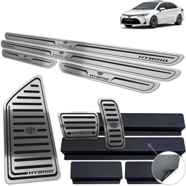 Imagem de Soleira Pedaleira Descanso Corolla Hybrid 2020 Preto BRelevo