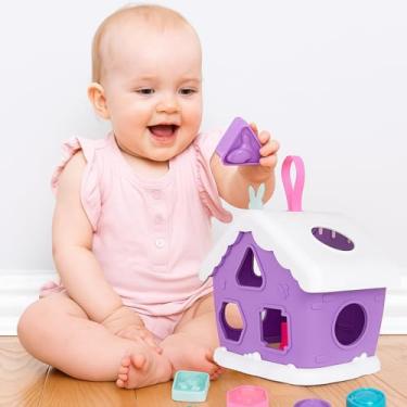 Imagem de Brinquedo Bebe com Peças De Encaixar Em Formato De Casinha Colorido