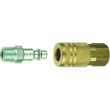 Imagem de Plews/Edelmann Acoplador/Plugue "Tru-Flate 13-201 1/4" Acoplador NPT fêmea e plugue macho de 0,63 cm