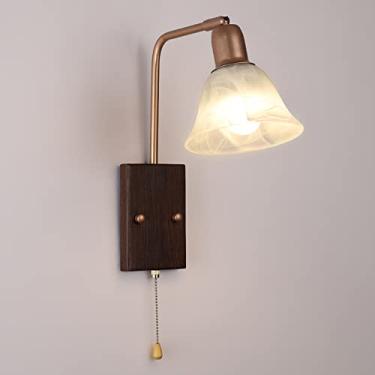 Imagem de Luminária de parede de vidro, luminária de parede estilo fazenda, luminária de leitura vintage para quarto, luminárias de cabeceira ajustáveis E27 para sala de estar, cabeceira e escritório