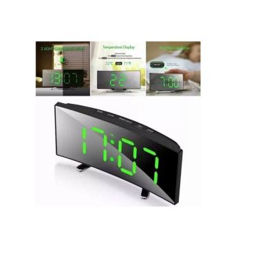 Imagem de Despertador digital com display LED e alarme luminoso de 5,7"