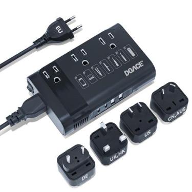Imagem de Conversor de tensão DOACE 350W 220V a 110V para viagens pela Europa