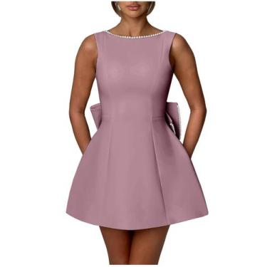 Imagem de Vestido de boas-vindas Sevintage 2024 Satin Dusty Rose para mulheres