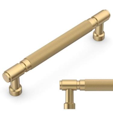 Imagem de Armário Pulls Amerdeco Champagne Bronze serrilhado 160 mm, pacote com 
