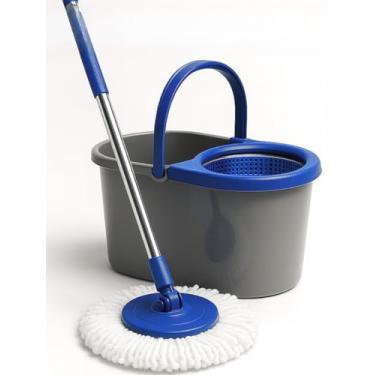 Imagem de Mop Giratório 8L com Balde Duplo e Refil de Microfibra – Limpeza Rápida 360° e Sem Contato com a Sujeira (MOP 8 LITROS PLÁSTICO)