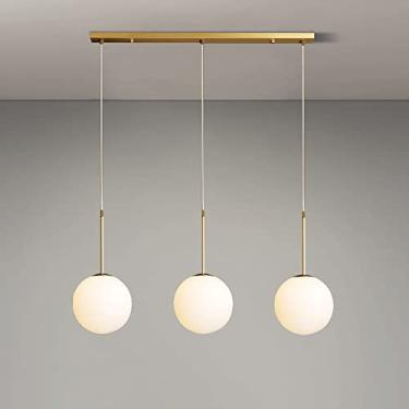 Imagem de YQSLQZZ Luminária pendente de globo, lustre de globo de vidro de iluminação decorativa de cabeceira, sala de jantar, cozinha, ilha, luz de teto suspensa, para corredor, sala de estar, quarto