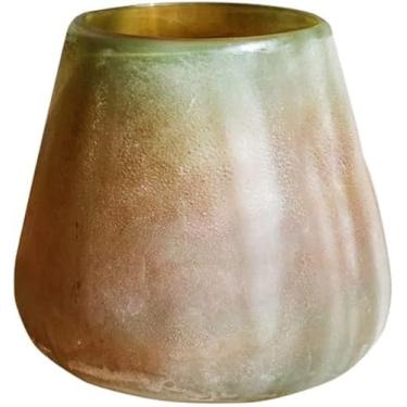 Imagem de CYYHGD Vasos de vidro, estilo retrô, superfície fosca, grandes vasos de flores secas para festa de casamento, vasos de centro de mesa, vaso de decoração de decoração de casa