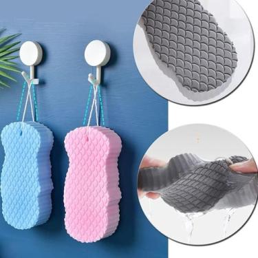 Imagem de Esponja de Banho 3D Esfoliante Limpeza Macia - 3 unidades - Vulkan Kro
