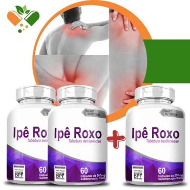 Imagem de Compre 2 Leve 3 Ipê Roxo 500Mg 60 Cápsulas - 4Elementos