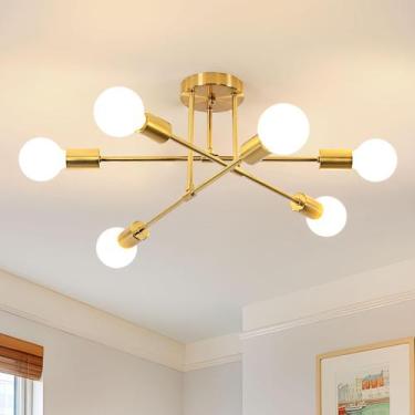 Imagem de Luminária DELIPOP Sputnik 6-Light Gold Metal 110V