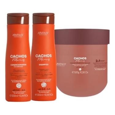 Imagem de Kit Arvensis Cachos Naturais Shampoo + Condicionador 300ml + Máscara 2x1-450g
