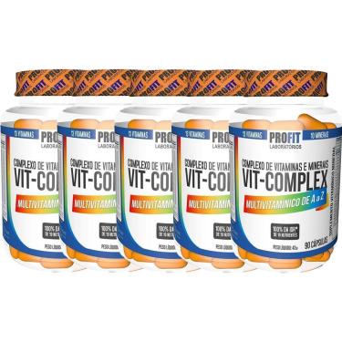 Imagem de Kit 5X Vit Complex - 90 Cápsulas - ProFit-Masculino