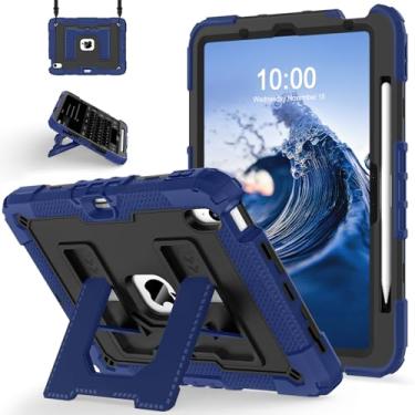 Imagem de WESOROL CASE Capa para iPad Air 11 polegadas M3 (2025)/M2 (2024) iPad Air 5ª/4ª geração 10,9 polegadas (2022/2020), capa de grau militar à prova de choque para iPad Air para crianças de 11 polegadas