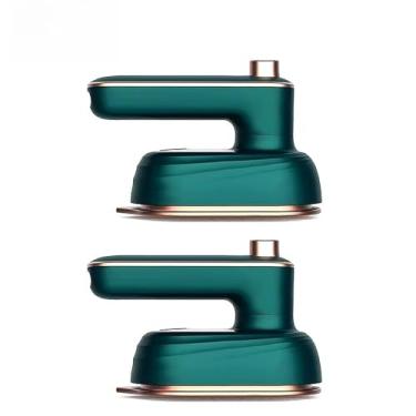 Imagem de Mini Ferro Portatil De Passar Roupa Vapor Para Viagem Elétrico Pequeno 110v E 220v Alta Temperatura(Kit 2-Verde Escuro)