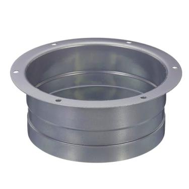 Imagem de TOP-VIGOR Flange de conector de duto de 12 cm, flange HVAC de metal galvanizado para duto de ventilação, flange de duto de exaustão de montagem na parede e no teto com furos pré-perfurados