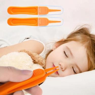 Imagem de 2 peças Booger Clip Booger limpador nasal limpador nasal clipe de limpeza nasal, laranja