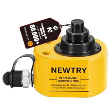 Imagem de NEWTRY Macaco hidráulico de 30 toneladas de perfil baixo de 30 toneladas, mini cilindro hidráulico industrial super fino, não adequado para carro (30T)