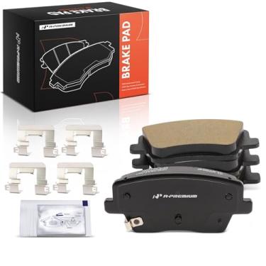 Imagem de A-Premium Conjunto de pastilhas de freio a disco de cerâmica traseiras compatível com modelos Hyundai - Elantra N 2022-2023, Kona N 2022-2023, Veloster N 2019-2022, 4 peças
