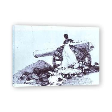 Imagem de What ValueFrancisco De Goya Impressão em tela romântica espanhola - Obra-prima do influente pintor romântico 69,8 x 98 cm emoldurado