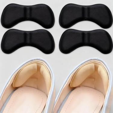 Imagem de 10 peças de adesivo de calcanhar macio para alívio da dor no calcanhar, palmilhas autoadesivas, protetores de calcanhar para pés (5 pares-preto)