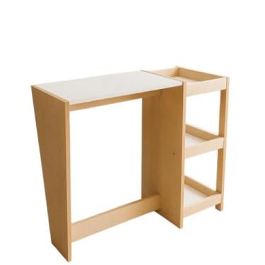 Imagem de Mesinha de manicure multiuso com prateleiras lateral para sala e quarto