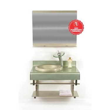 Imagem de Gabinete de Vidro 70cm para Banheiro Espanha - EKASA, Champanhe