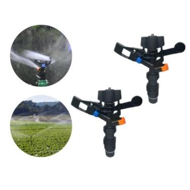 Imagem de Kit 2 Aspersor de Impacto 360º - Irrigação Potente até 30m 1/2 Horta, 