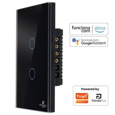 Imagem de Interruptor Inteligente Touch 2 Botões 4x2 Alexa Google Wifi Smartlife