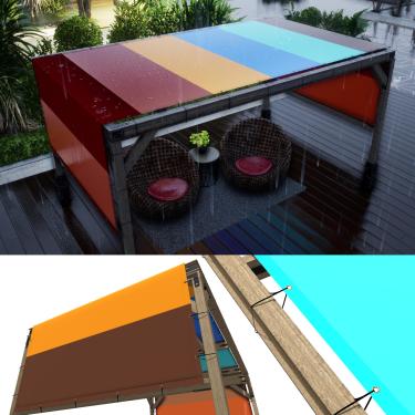 Imagem de ColourTree 10' x 15' Capa de substituição para toldo de sol pérgola impermeável arco-íris UPF50, tecido de grau comercial 260 GSM para pátio ao ar livre, jardim, deck, quintal (fazemos tamanho