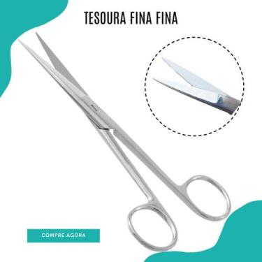 Imagem de Tesoura romba fina reta - LOVE SAUDE