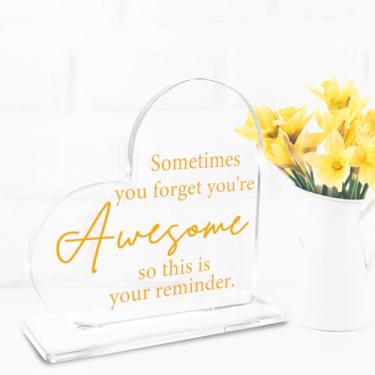 Imagem de Placa decorativa de acrílico com suporte presentes para homens e mulheres, decorações de mesa para mãe, pai, avó, amigos (serra de vaivém 1413)