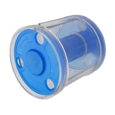 Imagem de menolana Organizador de fitas de ginástica rítmica com rolo, acessório fácil de usar, estojo de armazenamento de fitas de dança com visão clara para, Azul