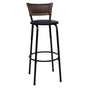 Imagem de Banqueta Premium Banco Área Gourmet Bistrô Cozinha Americana Bancada Bar 01 Unidade - Itagold (Preto)