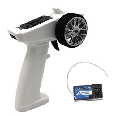 Imagem de Controle remoto de 2,4 GHz 3CH com receptor para barcos, branco