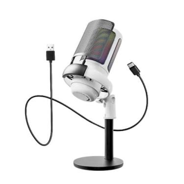 Imagem de Microfone Condensador Gamer LED RGB Gravação Podcast Kapbom KA-8759 - 