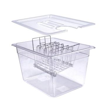 Imagem de WELKOR Recipiente Sous Vide de 12 litros com tampa, panelas sous vide compatíveis com Anova, Joule, Nano, Wancle, perfeito para festas de frango e profissionais (recipientes de 12 litros com tampas e