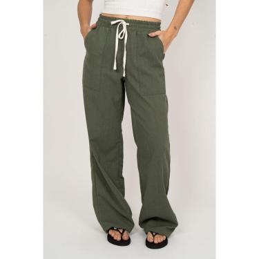 Imagem de Calça Roxy Free Time Verde-Verde-G-Feminino