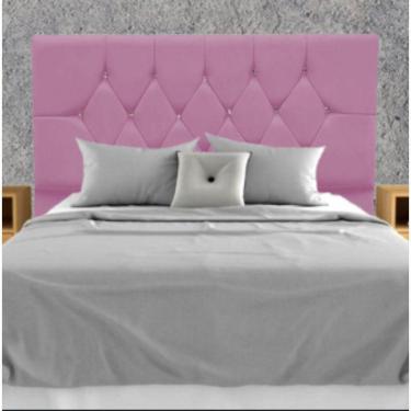 Imagem de Cabeceira Para Cama Box Estofada King 195 Cm Suede Isabela Rosa