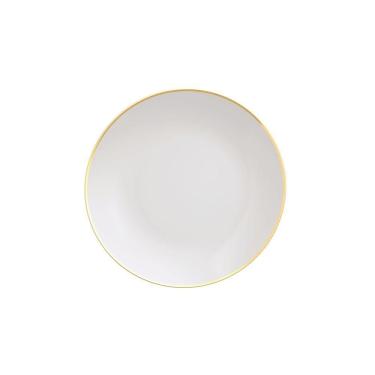 Imagem de Prato Raso Tramontina Anna Em Porcelana Decorada Com Acabamento Em Fio Dourado 28cm Tramontina