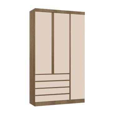 Imagem de Guarda Roupa Modulado 3 Portas e 4 Gavetas 132cm Veneza Luciane Móveis