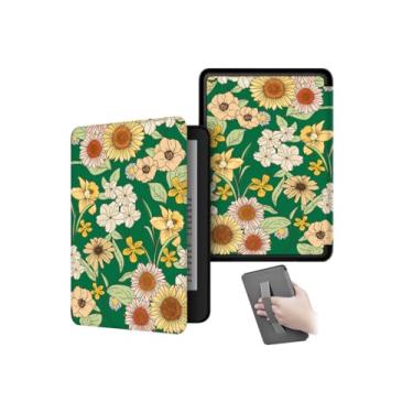 Imagem de Akacy Padrão pintado de 15 cm com capa de alça para Kindle (10ª geração, modelo: J9G29R, lançado em 2019) com função automática de despertar/dormir/à prova d'água (9)