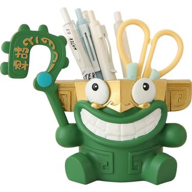 Imagem de Porta-canetas Porta-lápis Pen Pot Organizador de mesa Funny Frog