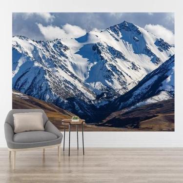 Imagem de Tapeçaria pendurada na parede Snow Mountain Scenic Nature 150x130cm - 