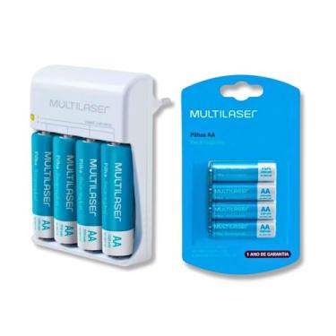 Imagem de Carregador De Pilhas Multi + 8 Pilhas Recarregaveis AA 2500 mah 1.2V
