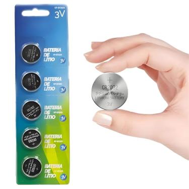 Imagem de Bateria de Botão Lítio Cartela 5 Unidades CR2032 3V 220mAh Lithium Tipo Moeda Para Relógio, Calculadora, Controle Remoto, Brinquedo, Lanternas, Câmera de Segurança, Placa Mãe e Eletrônicos (KP-BT2032)