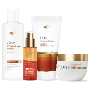 Imagem de Kit Dove UV Repair & Glow + Ferúlico Shampoo + Condicionador + Máscara + Óleo e Sérum Bifásico